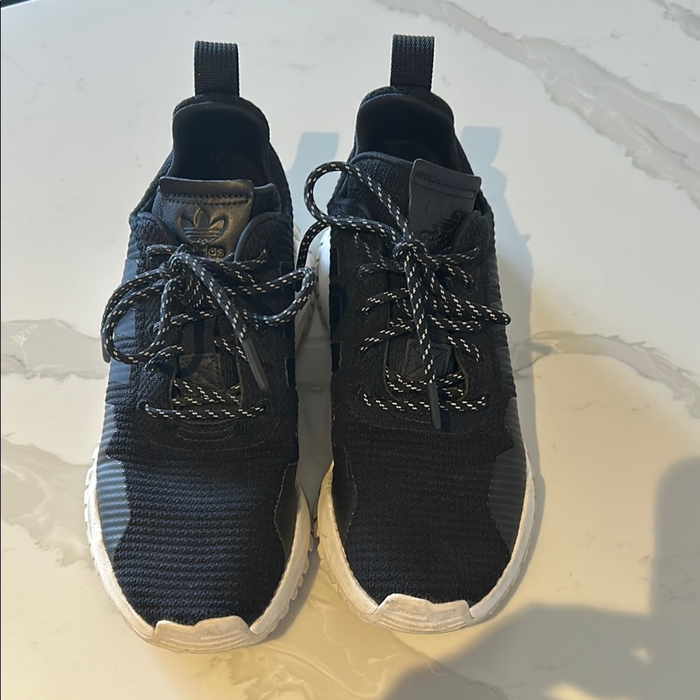 Adidas Black and White Sneakers Modern Mesh Design
